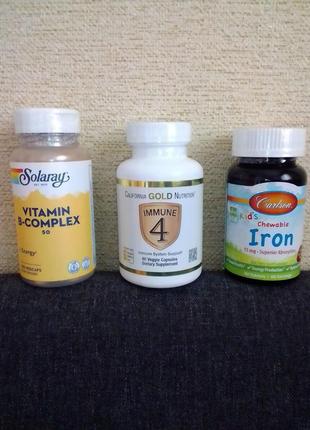 Вітаміни: імунітет california, залізо carlson, вітамінний комплекс вітаміну в solaray