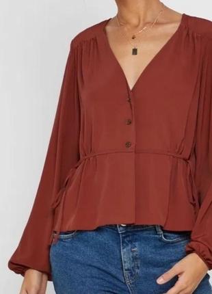 Жіноча блуза теракотового кольору topshop, розмір s