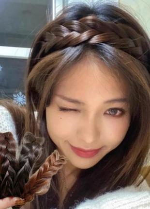 Повязка на голову в виде косы