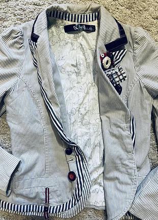 Пиджак, жакет desigual оригинал бренд , испания, летний ,cotton размер m,l указан размер 40
