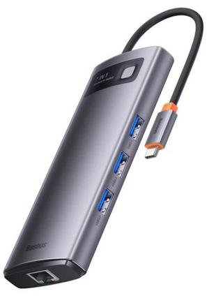 Хаб разветвитель 7-в-1 baseus wkwg040113 metal gleam адаптер док станция