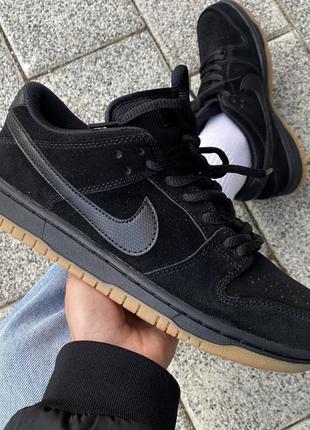 Nike sb dunk low black (хутро) 43