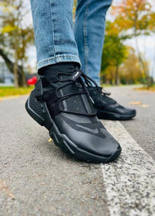 Чоловічі кросівки nike huarachi gripp zip treple black2 фото