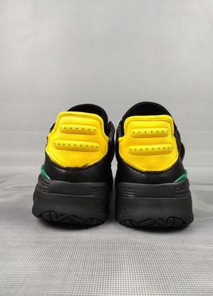 Кроссовки женские подростковые adidas niteball black&yellow3 фото
