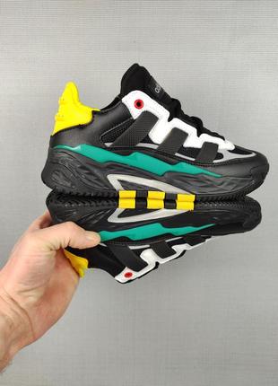 Кроссовки женские подростковые adidas niteball black&yellow9 фото