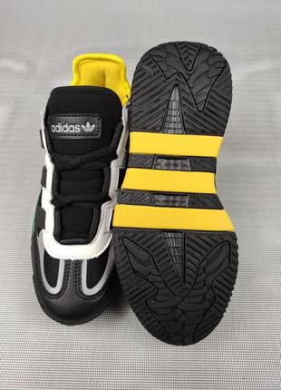 Кроссовки женские подростковые adidas niteball black&yellow6 фото