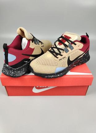 Кросівки чоловічі nike pegasus trail 3 navy beige wine сітка весна літо