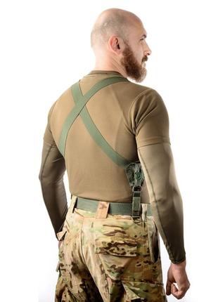 Подтяжки, на фастексах, олива, для штанов, мужские, военные, тактические, с креплением на ремень2 фото