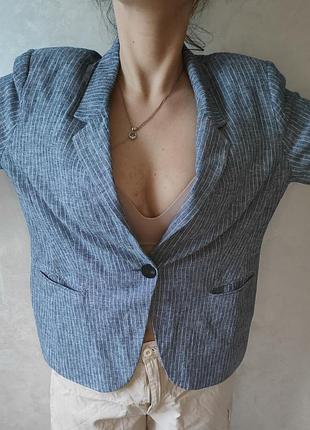Льняной блейзер3 фото
