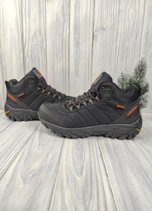 Кроссовки меррелл merrell vibram high winter black orange5 фото