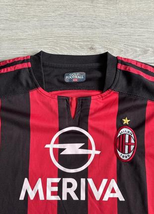 Футбольна футболка мілан milan italy football shirt soccer jersey xs3 фото