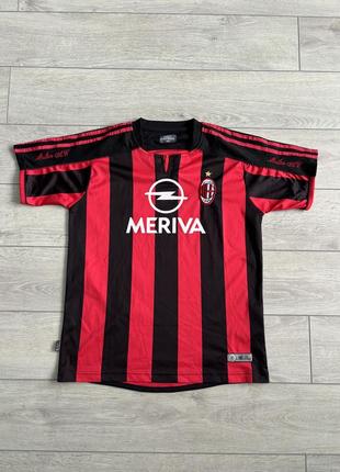 Футбольна футболка мілан milan italy football shirt soccer jersey xs1 фото