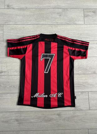 Футбольна футболка мілан milan italy football shirt soccer jersey xs2 фото