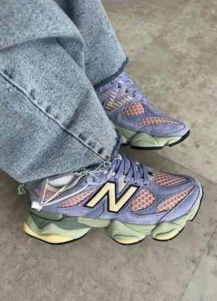 Жіночі кросівки в стилі new balance 9060 нью беленс / демісезонні / весняні, літні, осінні / замша, текстиль / рожеві, фіолетові