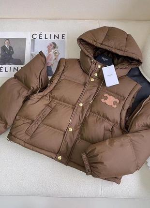 Куртка трансформер жилетка у стилі celine
