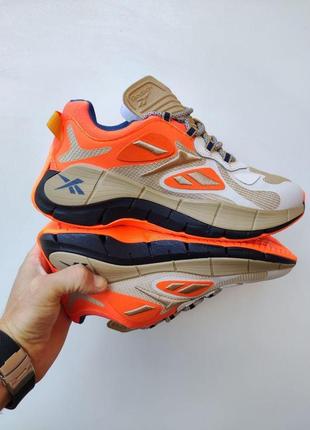 Мужские кроссовки reebok zig kinetica concept beige&orange 41-45