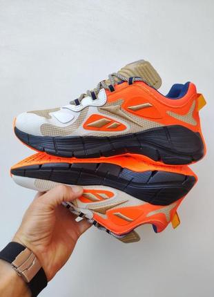 Мужские кроссовки reebok zig kinetica concept beige&orange 41-453 фото