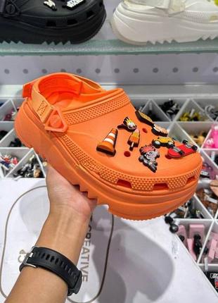 Крокс класік хайкер клог платформа помаранчеві crocs hiker xscape clog persimmon2 фото