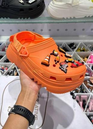 Крокс класік хайкер клог платформа помаранчеві crocs hiker xscape clog persimmon