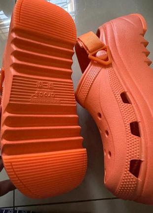 Крокс класік хайкер клог платформа помаранчеві crocs hiker xscape clog persimmon4 фото