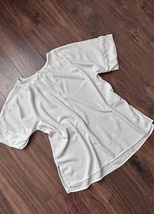 Белая блуза с коротким рукавом h&m