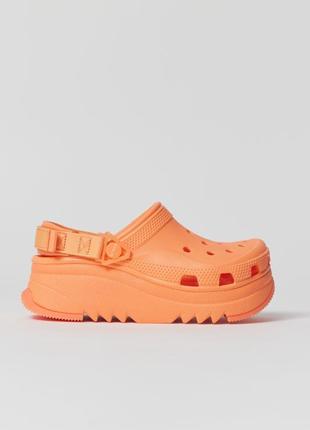 Крокс класік хайкер клог платформа помаранчеві crocs hiker xscape clog persimmon8 фото