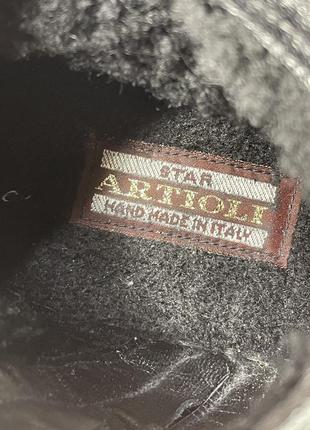 Туфлі черевики зимові artioli star зі вставкою крокодила