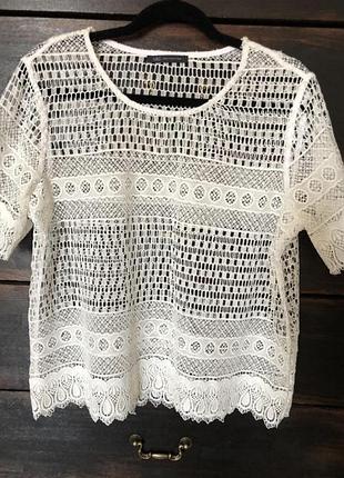 Модная полупрозрачная блуза фасон футболки 50-52 р