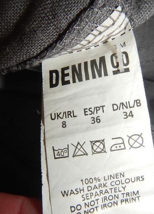 Лляні бриджі denim co р. 8(36) 100% льон5 фото