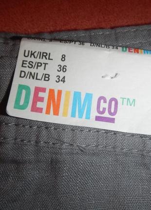 Лляні бриджі denim co р. 8(36) 100% льон4 фото