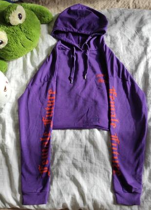 Худи укороченное с драконом h&m
