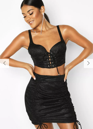 Блискучий топ бралет boohoo