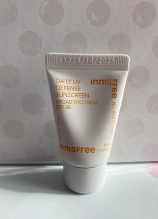 Оригінал сонцезахисний крем із сучасними хімічними фільтрами innisfree daily uv defense sunscreen spf 36