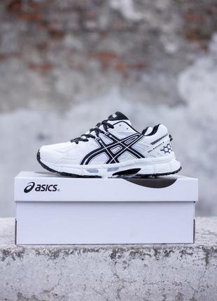Жіночі кросівки асікс білі з чорним стильні зручні asics gel-kahana 8 white black