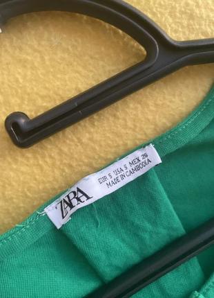 Яскрава сукня 👗 цвет сочной травы zara9 фото