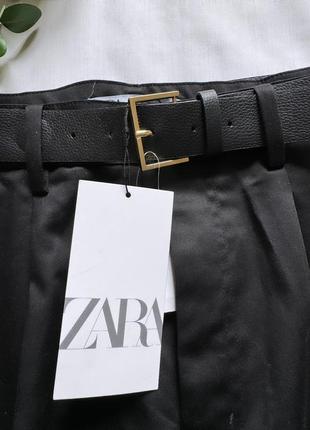 Стильні чорні бавовняні штани zara3 фото
