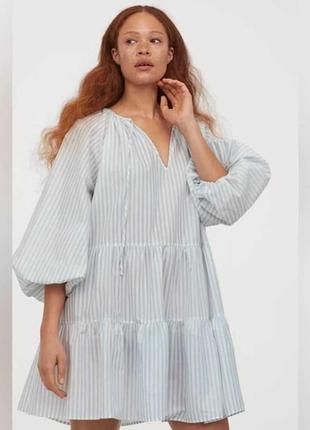 Бавовняна сукня ярусна h&m