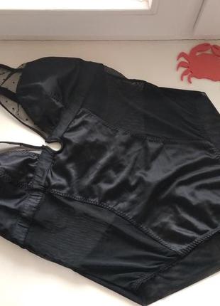 44р. мягкий боди комбидресс сеточка атлас m&s boutique9 фото