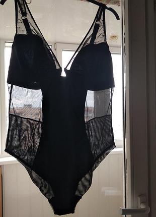 44р. мягкий боди комбидресс сеточка атлас m&s boutique7 фото