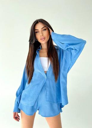 Костюм из льна 💙4 фото