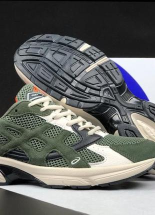Asics gel-1130 темно зелені чоловічі кросівки асікс кеди