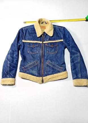Куртка джинсовая шерпа на искусственном меху 
levi's for girls size m made in tunisia