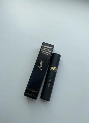 Мініатюра туші для обʼєму вій yves saint laurent lash clash extreme volume mascara1 фото