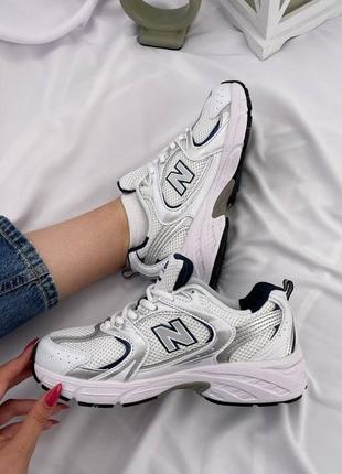 New balance 530 white silver premium
