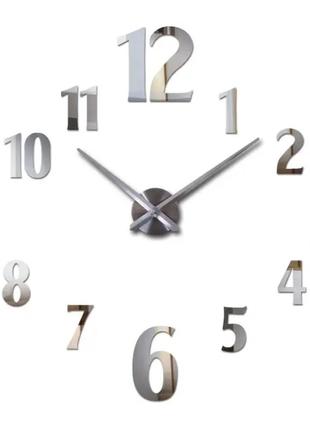 Великий настінний годинник діаметром 90 см zh172510 стильний годинник для дому (чорний, сірий)1 фото