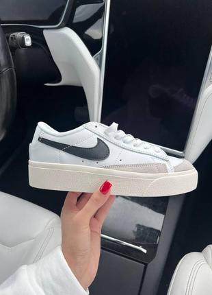 Кросівки nike  blazer low white black4 фото