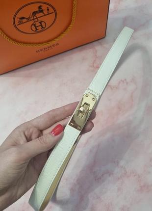 Білий ремінь в стилі hermes  ремень ермес ерме