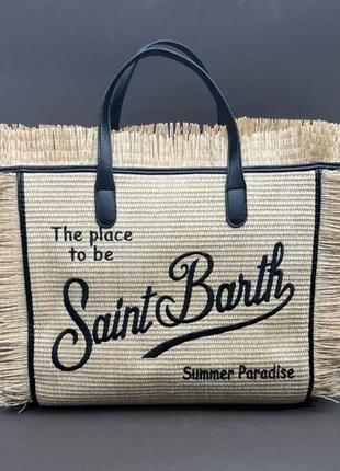 Пляжна сумка saint barth люкс якість соломʼяна