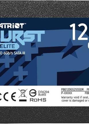 Накопитель ssd 2.5" patriot pbe120gs25ssdr sataiii/120гб/tlc