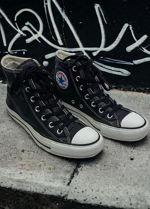 Converse chuck taylor all star high leather конверсы олстар высокие кожаные